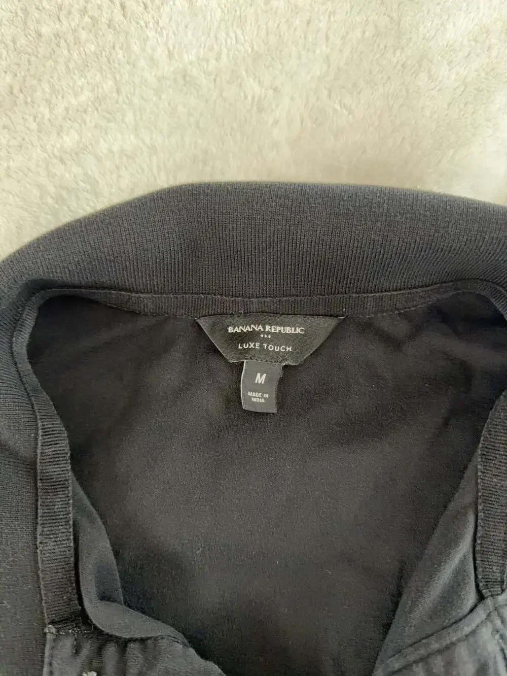 Banana Republic Luxe Touch Polo Shirt Black Size M